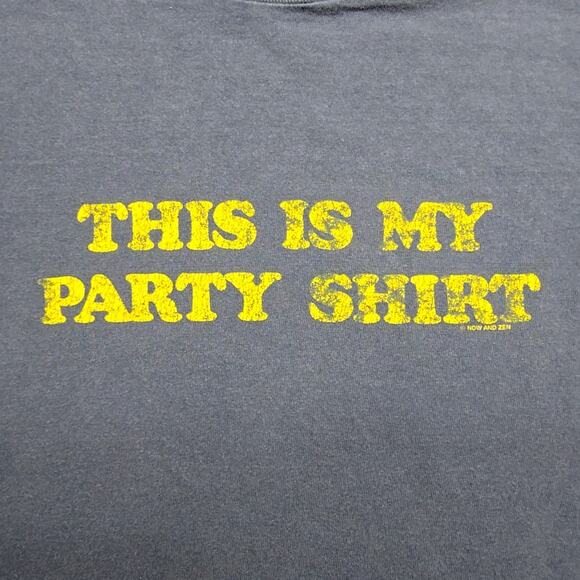 Vintage Funny Party Shirt This Is My Party Shirt Large Blue Graphic Humor Tee - Picture 2 of 7